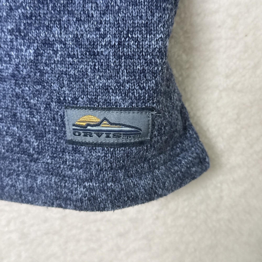 ORVIS R65 SWEATER FLEECE QUARTER-ZIP Women's M BLUE Pullover - Picture 2 of 10